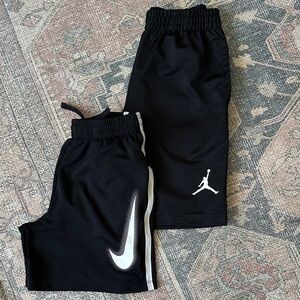 Nike & Jordan Kids Black Athletic Shorts Duo